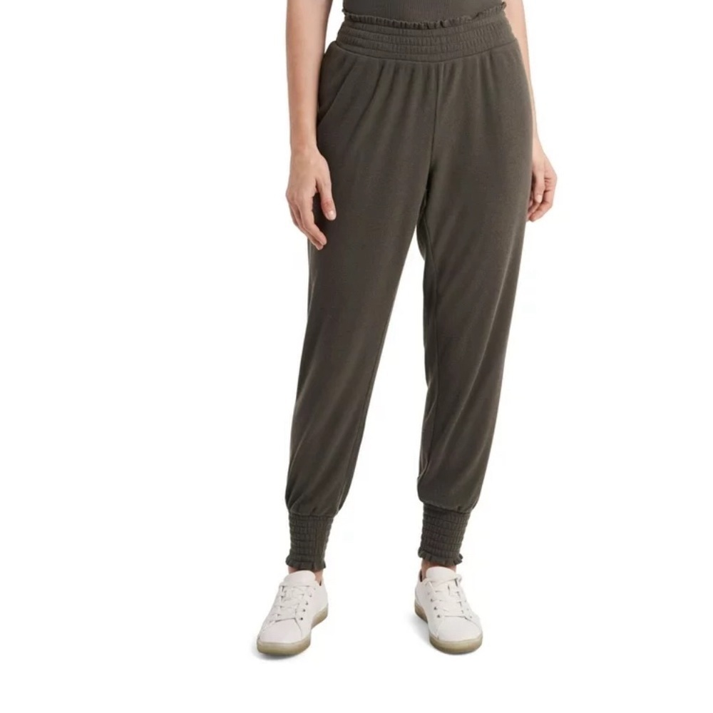 1. State Seafoam Green Ribbed Smocked Pocketed Joggers Lounge Pants Size Medium